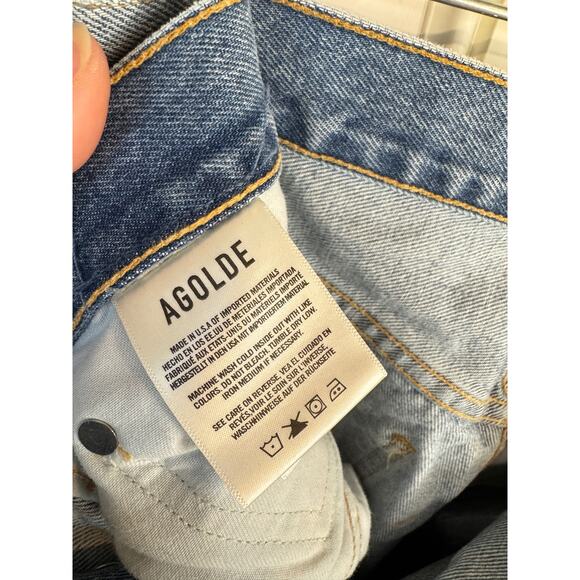 AGOLDE 90's Mid Rise Loose Fit in Fall Out EUC Size 28 $198 MSRP - Picture 10 of 12